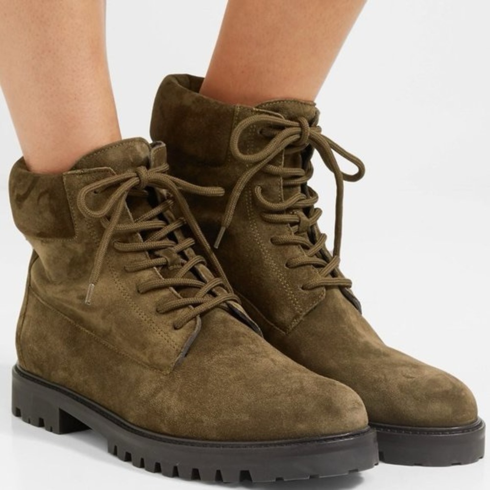 Vince Farley Suede Lace Up Combat Boots